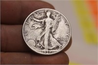 1937 Walking Liberty Silver Half Dollar