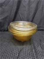 Vintage Amber and Clear Glass Bowl Lot