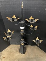 Handpainted Metal Candelabra.