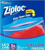 G) Ziploc Double Zipper Freezer Gallon Bags,
