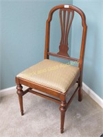 Single Side Chair With Upholstered Seat