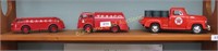 Group Of Three Diecast Texaco Delivery Trucks