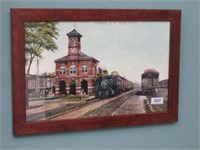 Erie Railroad Depot Enlarged Postcard Print