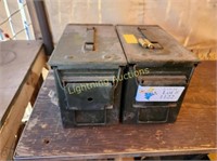 TWO MILITARY AMMO BOXES