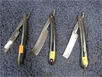 3-- VINTAGE STRAIGHT RAZORS