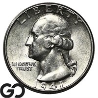 1941 Washington Quarter, Lustrous BU++