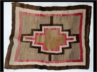 NAVAJO SADDLE BLANKET - 34" X 26"