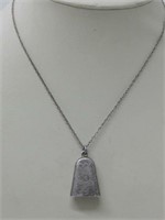 Sterling Silver Southwest Bell Necklace