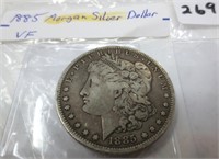 1885 Morgan silver dollar