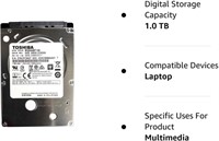 MQ04ABF100 Toshiba 1TB/1000GB 5400rpm Sata 7mm 2.5