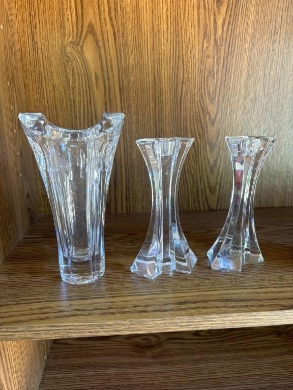 3 lenox candle holders