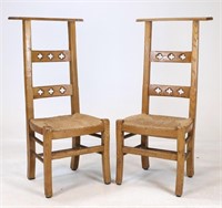 Pair of French Kneeler Prayer Chairs