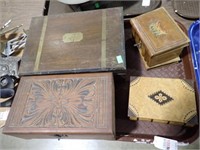 4 INLAID BOXES