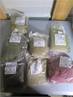 Seven 1LB Bags of Misc Herbs,Tea Leaf,Misc Flowers