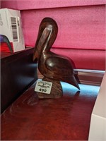 Wooden Pelican Carving