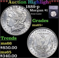***Auction Highlight*** 1889-p Morgan Dollar $1 Gr
