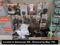 LOT, ASSORTED STIHL TRIMMER HEADS IN THIS LOWER