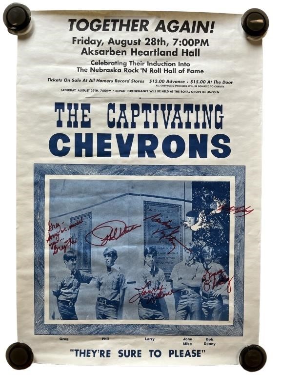 The Captivating Chevrons autographed music poster