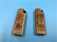 2 Wood lighters with Denali National Park, AK