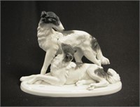 Neutettau Germany ceramic figure of two dogs