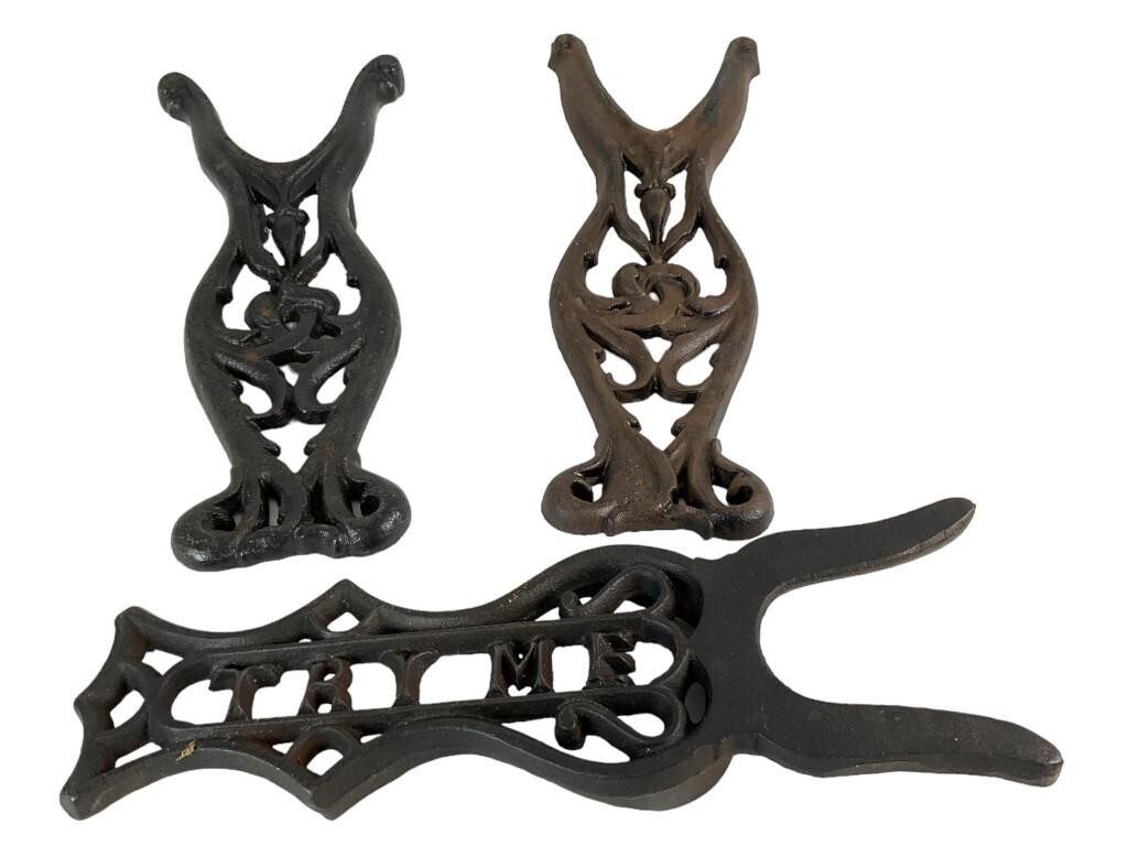 3 Cast Iron Boot Jacks