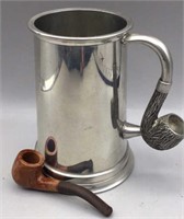 Small Bunty Pipe & Cromwell English Pewter Stein