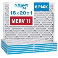 Aerostar 18x20x1 MERV 11 Pleated Air Filter, AC Fu