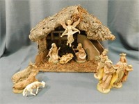 Nativity Scene 10" T, 14" W, 7" D. Nativity scene