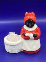 1992 Black Americana Mammy Candle holder 4”