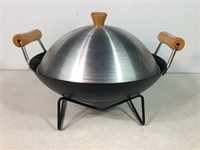 Wok W/Lid & Stand, 14in Wide