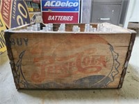 Vintage Pepsi Cola Crate with Bottles
