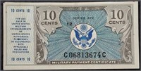 Series 472  Ten Cents Military Payment Certificate