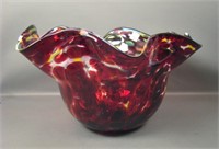 Artist Signed Large 2005 Studio Art Glass Bowl