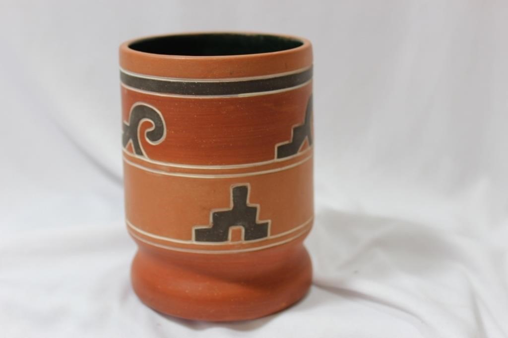 A Signed Mexican Pottery