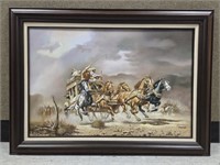 P. Frunk Stagecoach Painting on Canvas