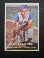 1957 TOPPS #218 RAY JABLONSKI CHICAGO CUBS