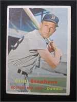 1957 TOPPS #217 GENE STEPHENS RED SOX