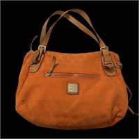 Vintage Rare Dooney & Bourke Large Orange Hobo Bag