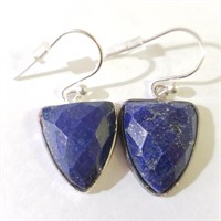 $120 Silver Lapis Lazuli Earrings