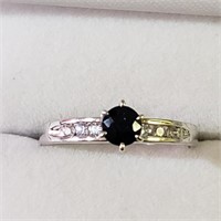 $160 Silver Sapphire(0.35ct) Ring