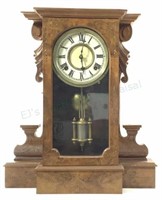 Us Clock Co Hudson 8 Day Walnut Mantle Clock
