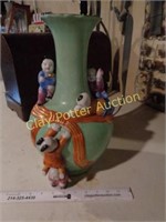 Oriental Vase with Cherub Children