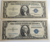 TWO (2) 1935 $1 Silver Certificates
