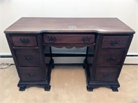 Vintage Wooden Compact Desk With Storage