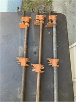 3 pony  pipe clamps