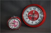 Coca-Cola Pair of Battery Operated Clocks