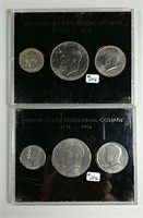 2 sets  1776 - 1976 US. Bicentennial coinage