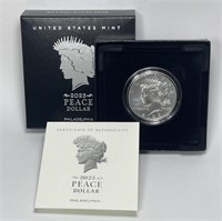 2023 Peace Silver Dollar $1 23XH Box & COA OGP