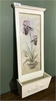 Wall Hanging Flower Painting 26" Tall X 9" Wide