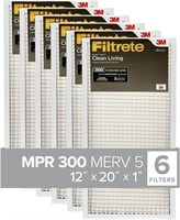 R3106  Filtrete Air Filter 12x20x1, 6 pack